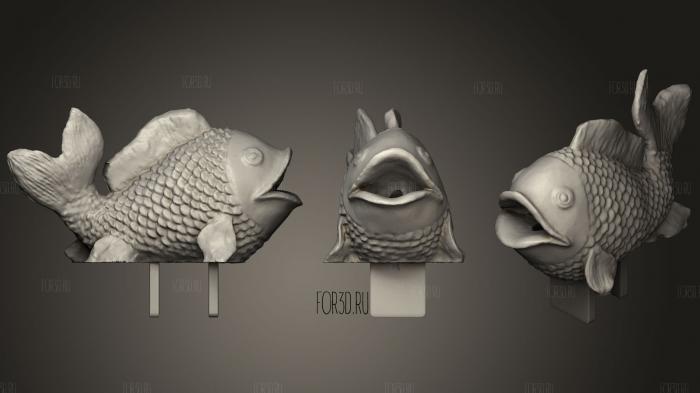 Fish Fountain 3d stl модель для ЧПУ
